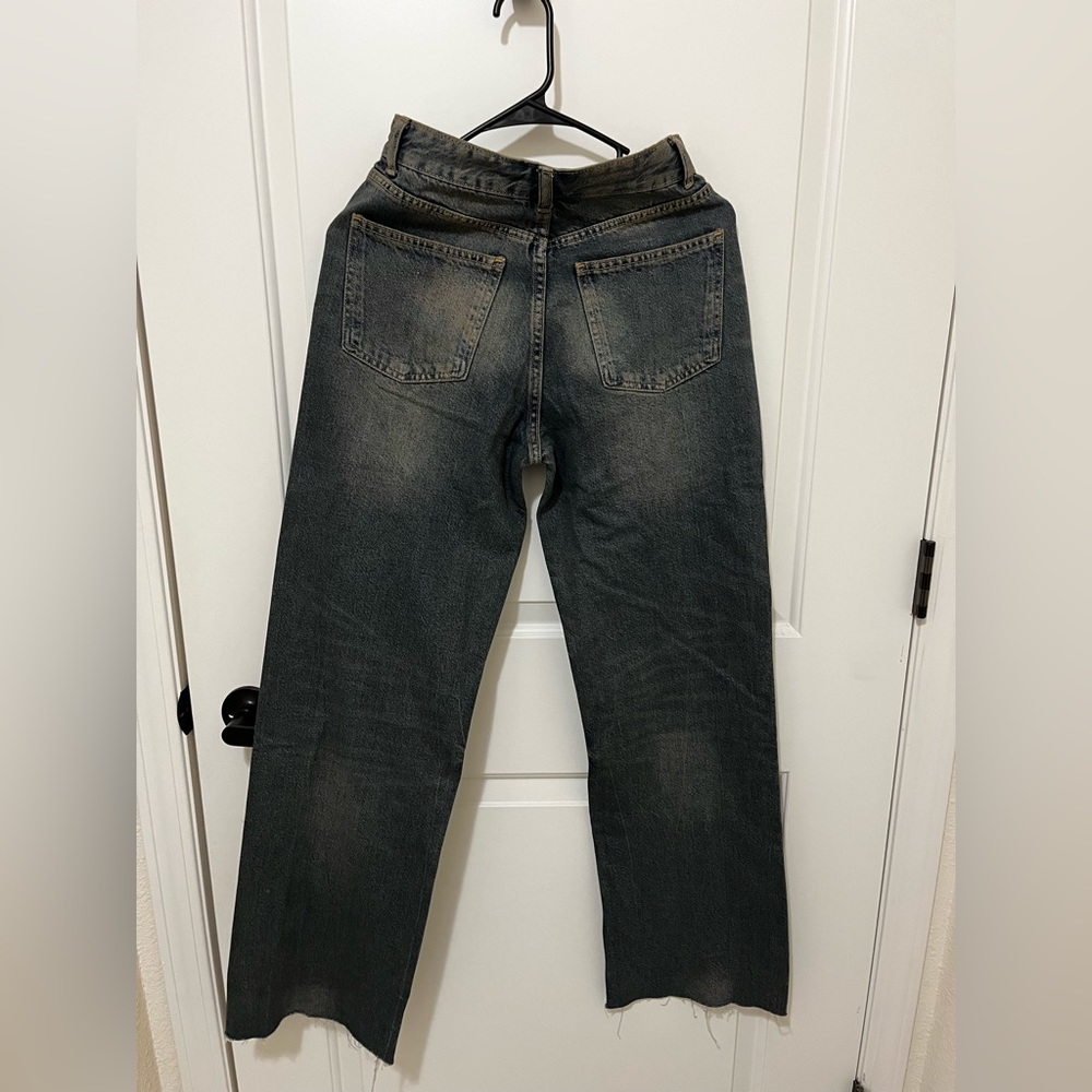 Zara washed jeans, brand new, size 4, Tall, wide leg